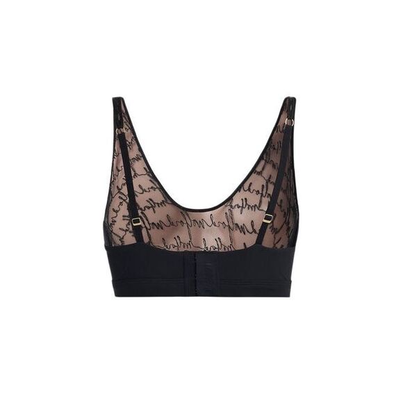 NWT Wolford Obsessed Skin Black Bra Sheer Mesh Top S Small - Picture 9 of 13